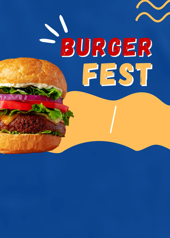 Black Yellow Modern Burger Fest Invitation - Bold Contemporary Food Event Invite for Engaging Celebrations