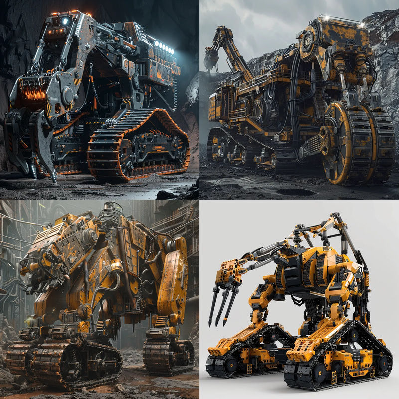 Orebreaker Heavy Excavation Unit Concept - Futuristic Mechanical Robotics Concept Art for Creative Designers