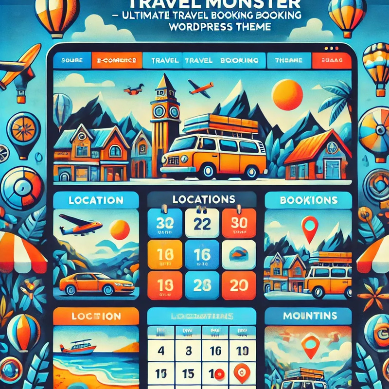 TravelMonster Ultimate Travel Booking WordPress Theme - Modern Responsive Theme for Travel Agencies and Booking Platforms