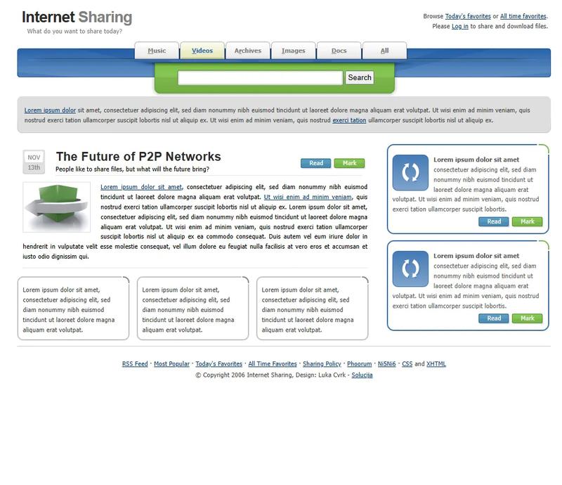 Internet Sharing UI Design - Modern CSS Website Template for Web App Interfaces and Developers
