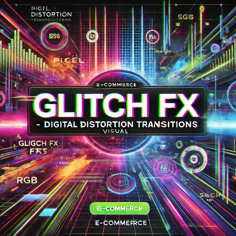 Glitch FX Digital Distortion Transitions - Cinematic Video Effects for Dynamic Edits and Creative Studios