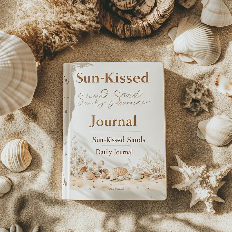 Sun-Kissed Sands Daily Journal - Elegant Daily Planner for Mindful Productivity and Creative Reflection