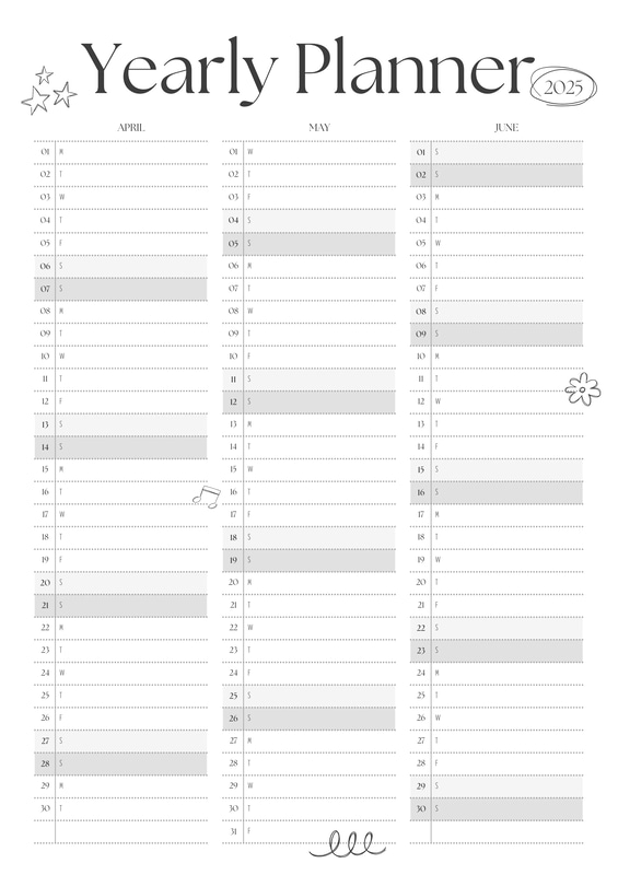 2025 DoodleDash White Illustration Planner - Creative Yearly Organizer for Personal & Professional Goal Setting