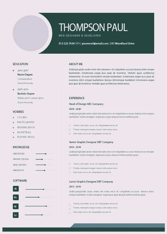 Neat Professional Resume Design - Customizable CV Template for Modern Career Branding and Job Applications