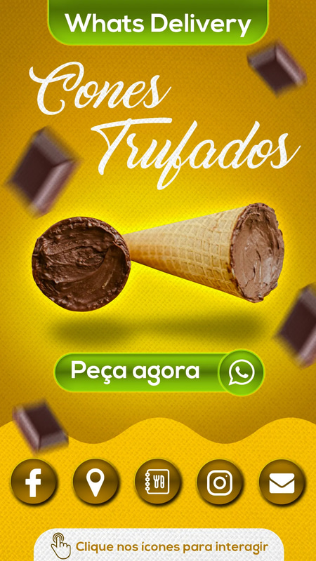 Homemade Delights Delivery WhatsApp Card - PSD Format - Editable Business Card Template for Small Food Delivery Brands