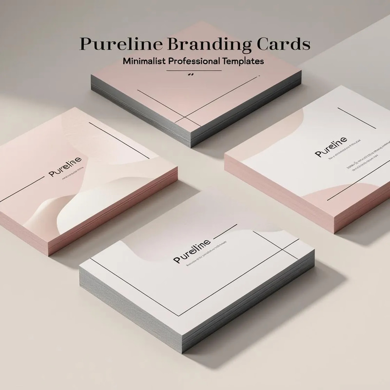 Pureline Branding Cards - Minimalist Professional Templates - Sleek Business Card Designs for Corporate and Creative Professionals 2025-2026