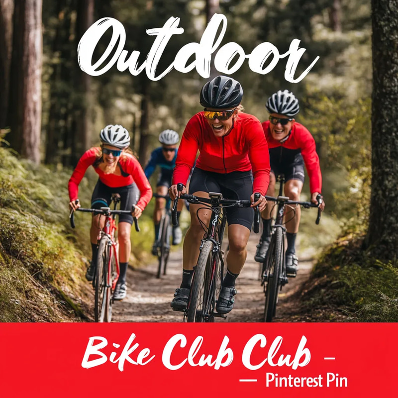 Outdoor Bike Club - Pinterest Pin - Trendy Social Media Template for Engaging Outdoor Adventure Marketing