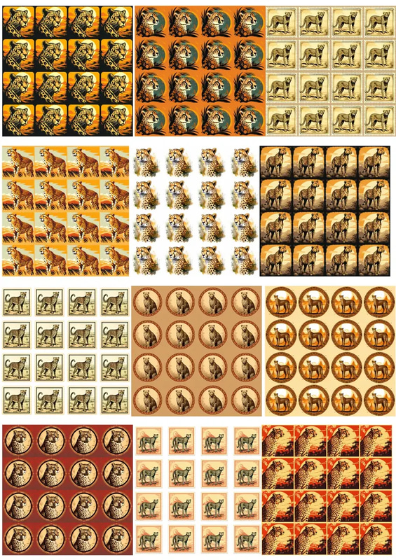 Safari Cheetah Spot Patterns - Organic Animal Print Textures for Designers and Creative Projects