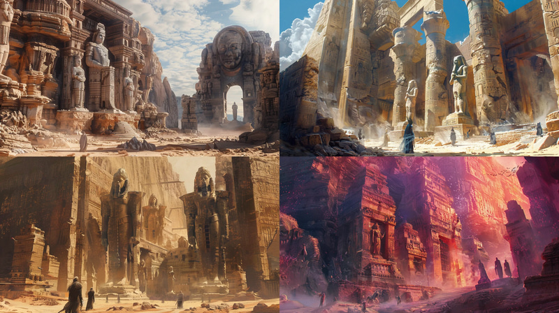 Sandbound Colossi Forgotten Desert Relics - Cinematic Digital Concept Environments for Creators and Storytellers