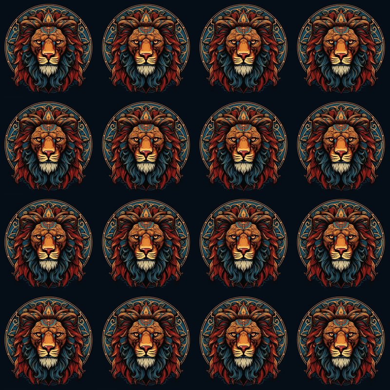 Lion's Mane Majesty Patterns - Elegant Wildlife-Inspired Animal Patterns for Creative & Eco-Friendly Designs