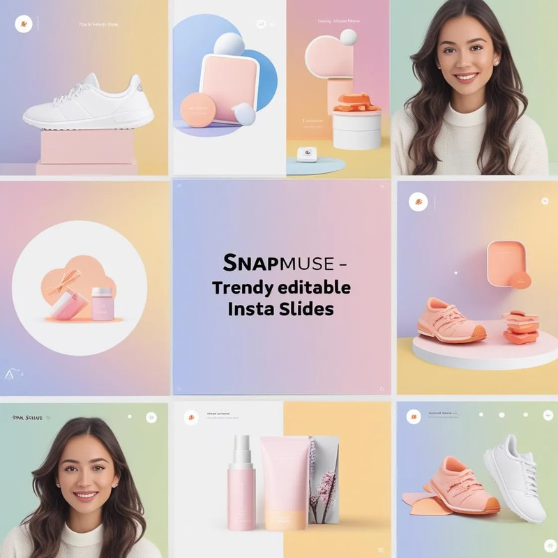 SnapMuse Trendy Editable Insta Slides - Dynamic Animated Social Media Templates for Creators and Marketers