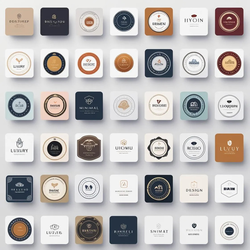 50 Premium Logo Templates Mixed Branding Styles Bundle - Versatile Business Logo Designs for Professional Branding and Marketing