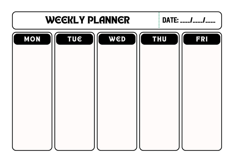 Contemporary Weekly Masterpiece - Sleek Modern Planner for Effortless Weekly Organization and Productivity