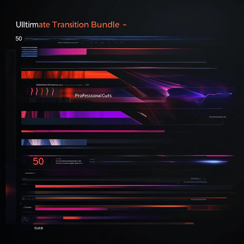 Ultimate Transition Bundle - 50 Professional Cuts - Cinematic Motion Graphics Transitions for Video Editors and Creators