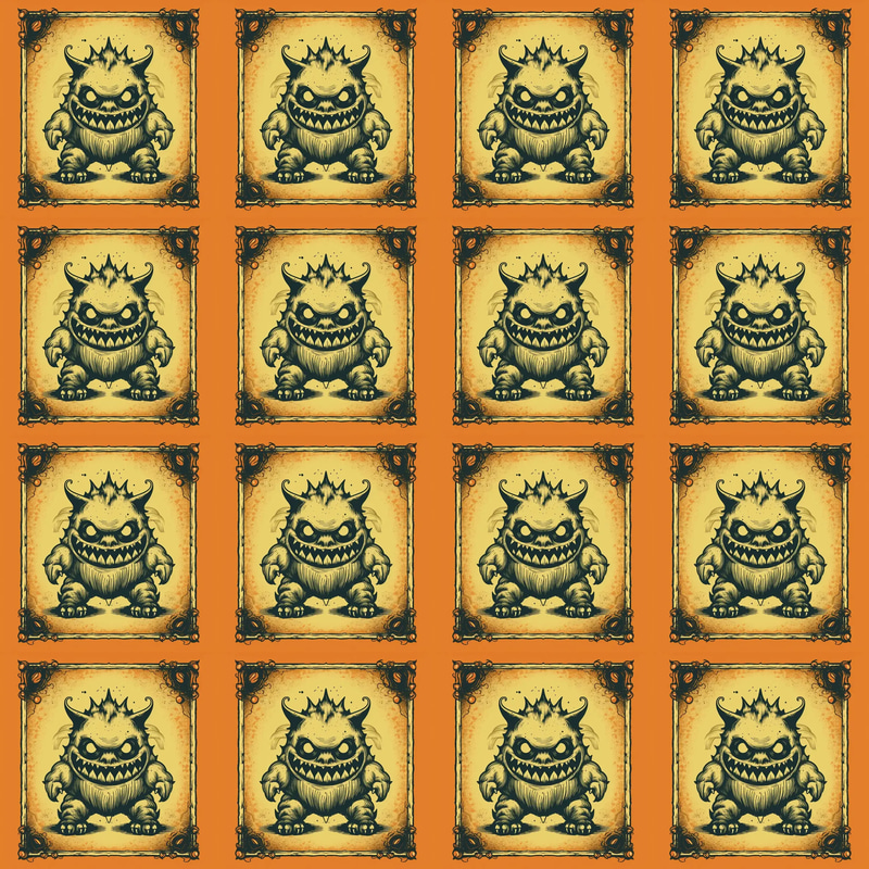 Spooky Monster Mash Patterns - Playful Seasonal Patterns for Festive Designs and Creative Projects