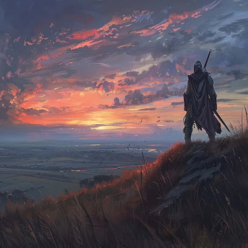 Vigil's End - Knight's Last Watch - Immersive Narrative Concept Art for Storytellers and Creators