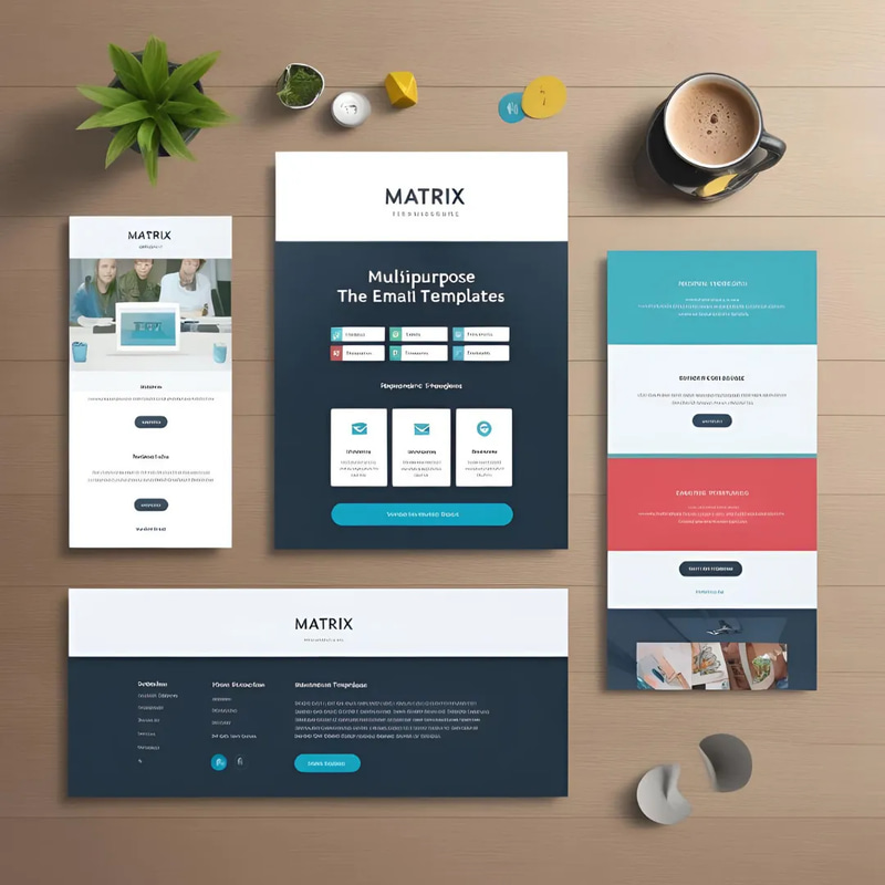 Matrix Multipurpose Email Templates - Modern Responsive Designs for Effective Email Campaigns and Newsletters