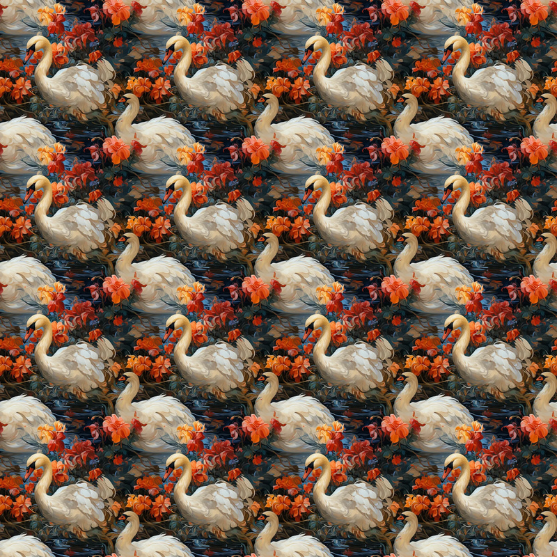 Swan Lake Ballet Patterns - Elegant Wildlife-Inspired Vector Patterns for Creative Design and Print Projects