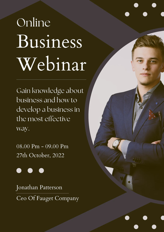 Online Webinar Poster - White & Blue Clean Design - Professional Educational Poster Template for Training and Promotion