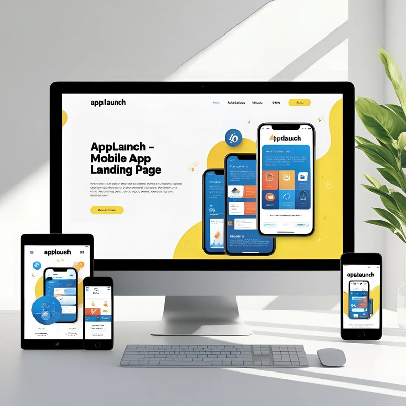 AppLaunch - Mobile App Landing Page - Sleek One-Page Website Template for App Creators and Startups