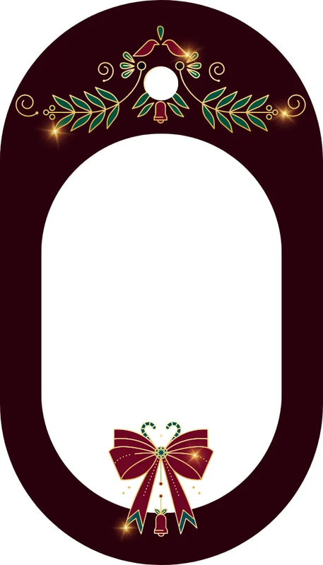 Christmas Tag Maroon Red Classic Style - Elegant Packaging Label Templates for Seasonal Branding and Retail Use