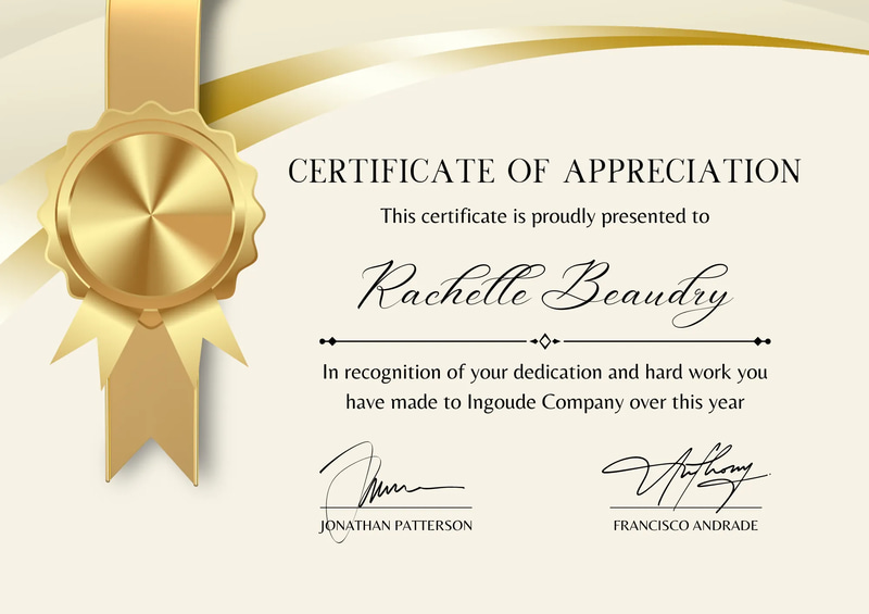 Appreciation Certificate - Classy Gold Edition - Premium Elegant Templates for Professional Recognition and Educational Awards