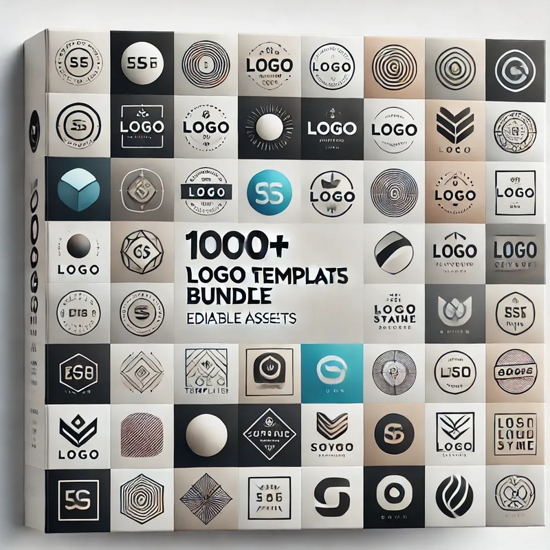1000+ Versatile Logo Template Bundle - Editable Brand Logo Assets for Professional Business Identity Design
