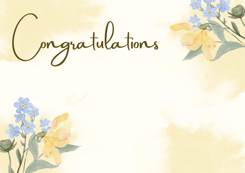 Light Watercolor Congratulations Card - Elegant Graduation Greeting for Personal and Professional Milestones
