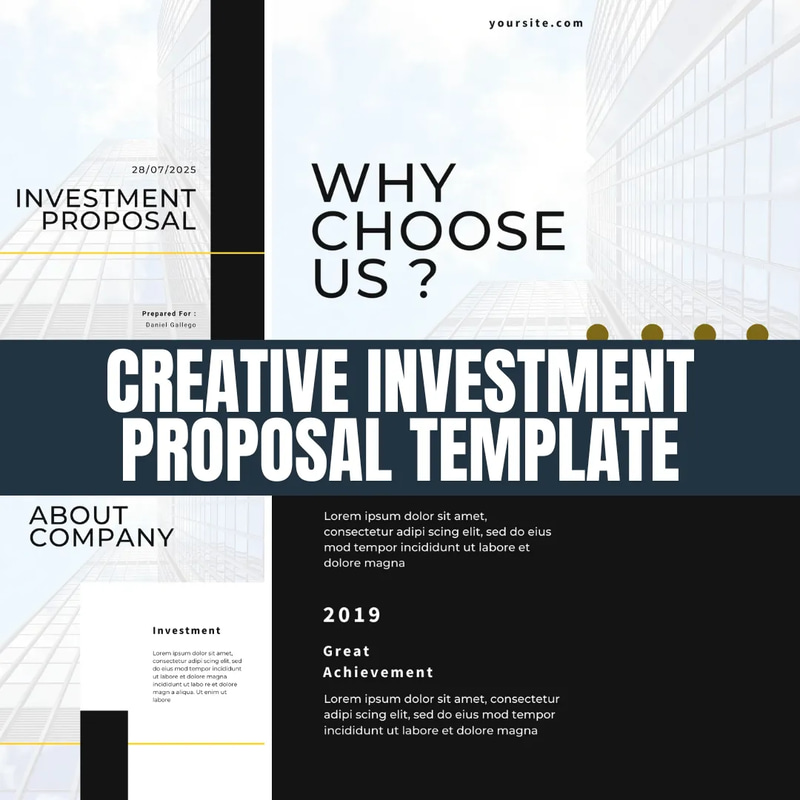 Creative Investment Proposal Template - Professional Real Estate Business Planning for Effective Client Engagement