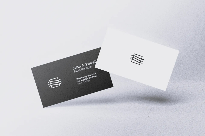 Elegant Business Card Mockup - Sophisticated Design for Professional Branding and Presentation
