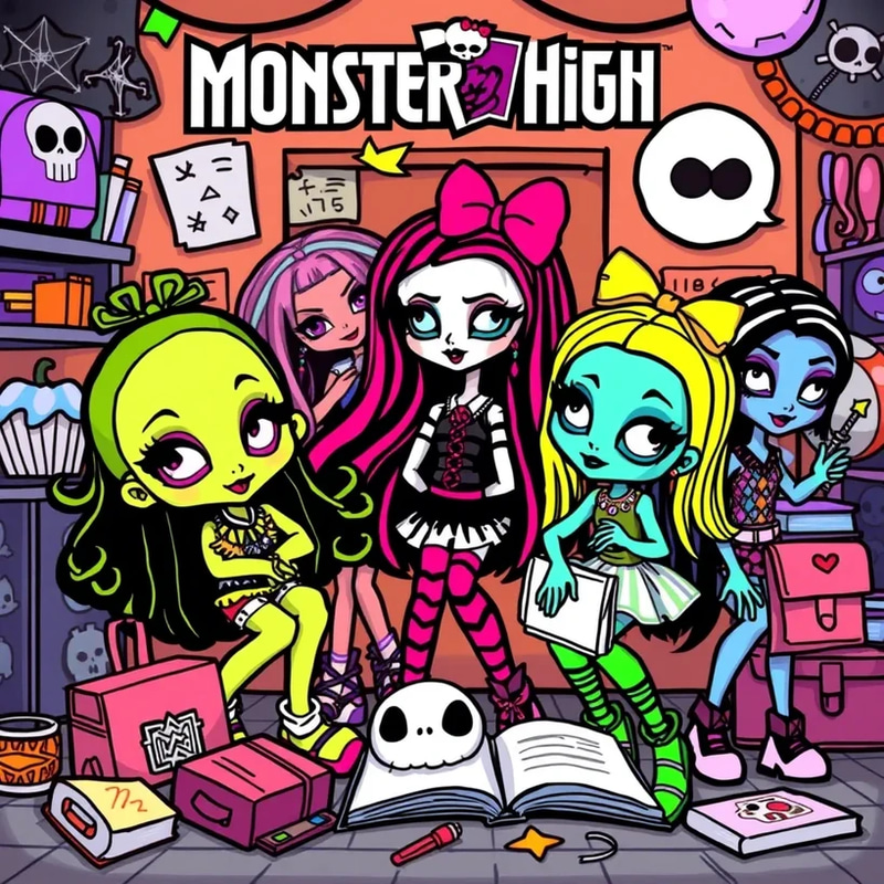 140+ Monster High Vector Mega Bundle - Playful Cartoon & Fun Toy Illustrations for Creative Designers and Marketers