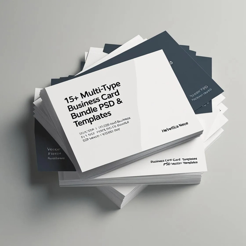 15+ Multi-Type Business Card Bundle - Versatile Professional PSD and Vector Templates for Business Branding