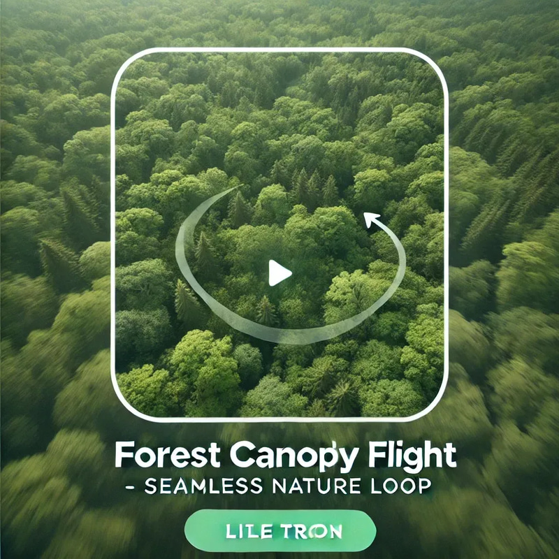 Forest Canopy Flight - Seamless Nature Loop - Cinematic AI-Enhanced Motion Backgrounds for Video Creators and Storytellers