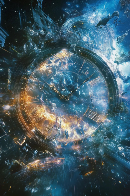 A Moment Frozen in Time with Shattered Realities - Cosmic Sci-Fi Art for Futuristic Visual Storytelling and Creative Projects