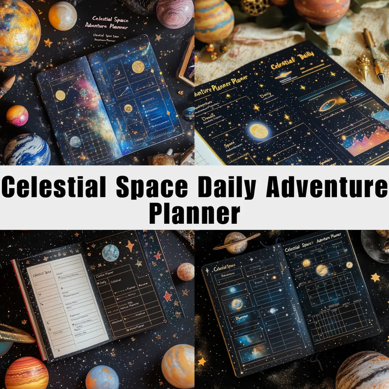 Celestial Space Daily Adventure Planner - Inspirational Organized Planning for Creatives and Dreamers