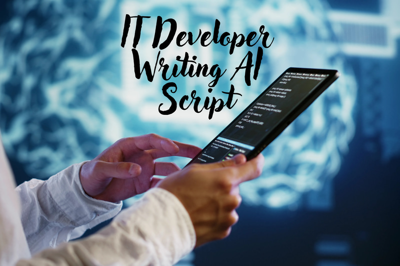 AI Script Developer Working - Cinematic Stock Video for Business & Technology Creators