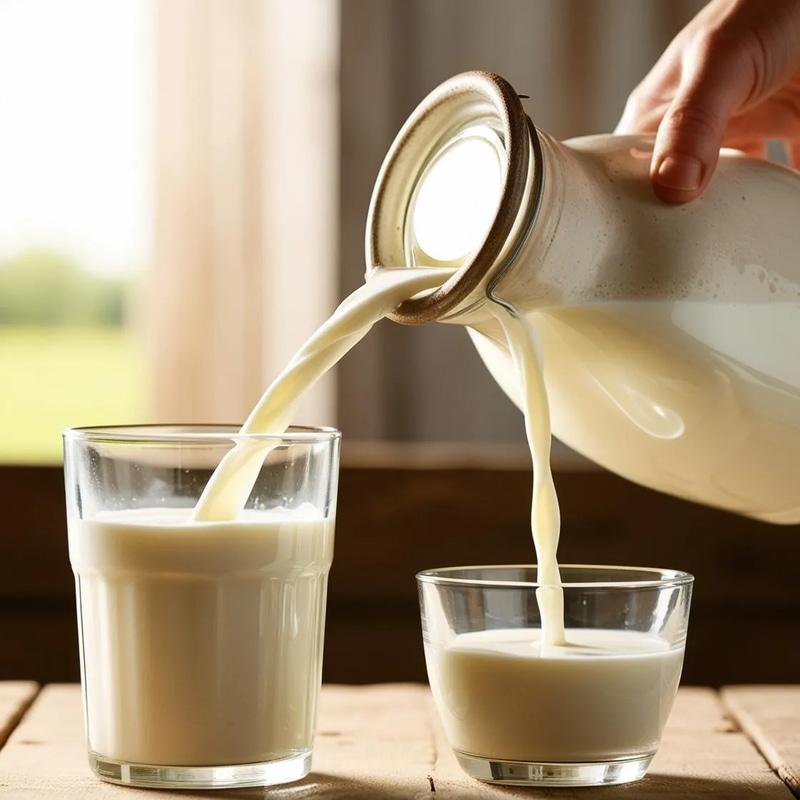 Farm Fresh Pour - Milk from Jug Slow Motion - Cinematic Stock Video for Food & Beverage Creators and Marketers