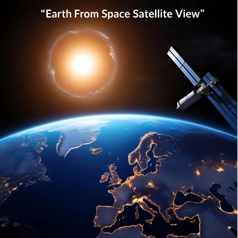 Earth From Space Satellite View - Cinematic Business & Technology Stock Video for Industry Presentations and Marketing