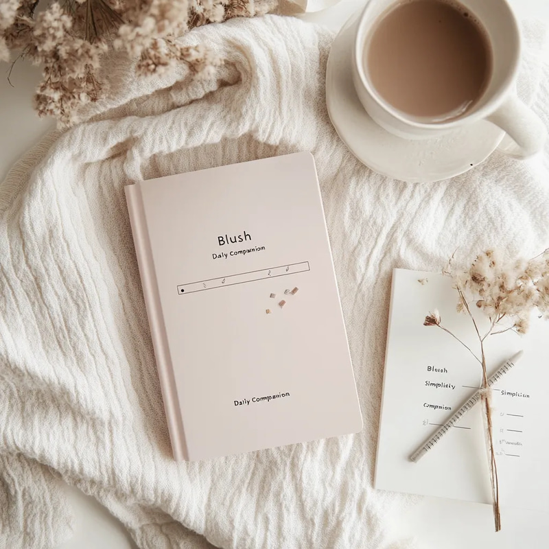 Blush Simplicity Daily Companion - Minimalist Planner for Focused Productivity and Stress-Free Organization