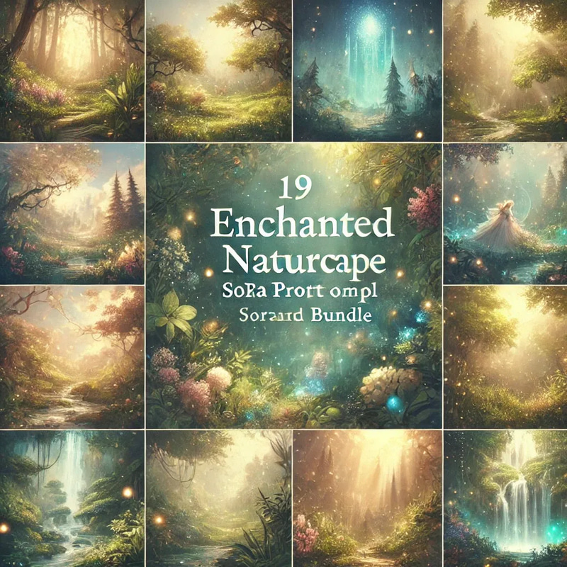 19 Enchanted Nature Landscape SORA Prompt Bundle - Cinematic AI Video Prompts for Creators and Storytellers 2025-2026