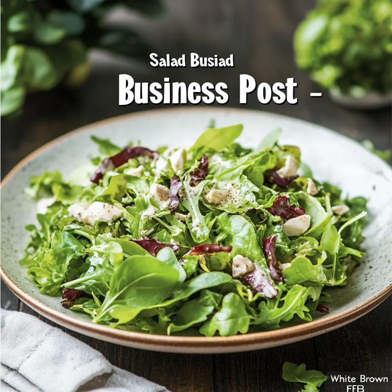 Salad Business Post - White Brown FB - Clean Social Media Templates for Engaging Facebook Ads and Posts