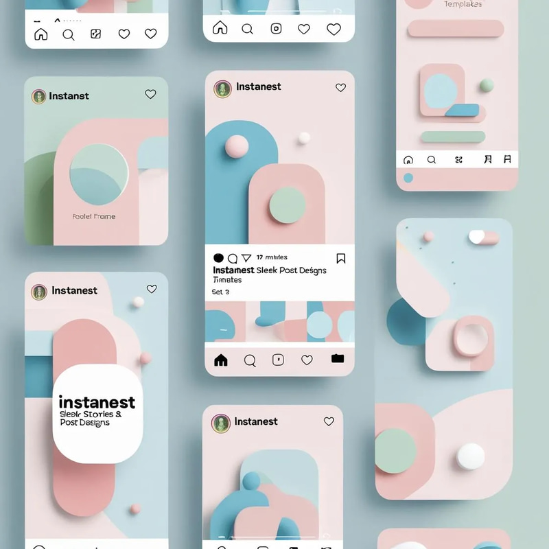 InstaNest Sleek Stories & Post Designs - Animated Social Media Templates for Engaging Brand Content Creators
