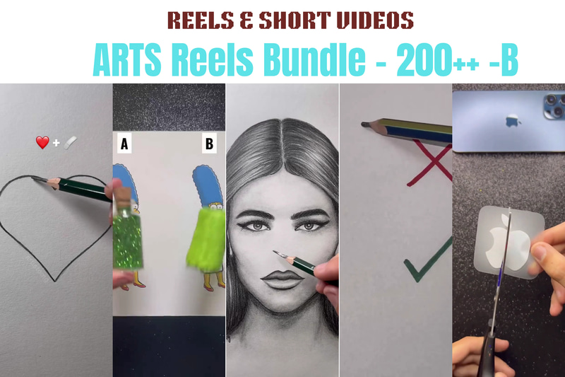 Expressive Arts Reels Library 200+ Pack - Dynamic Short Videos for Creative & Arts Storytelling