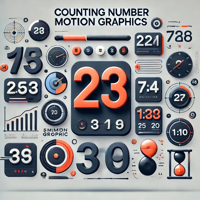 Counting Number Motion Graphics - Dynamic Typography Animations for Engaging Video Content Creators