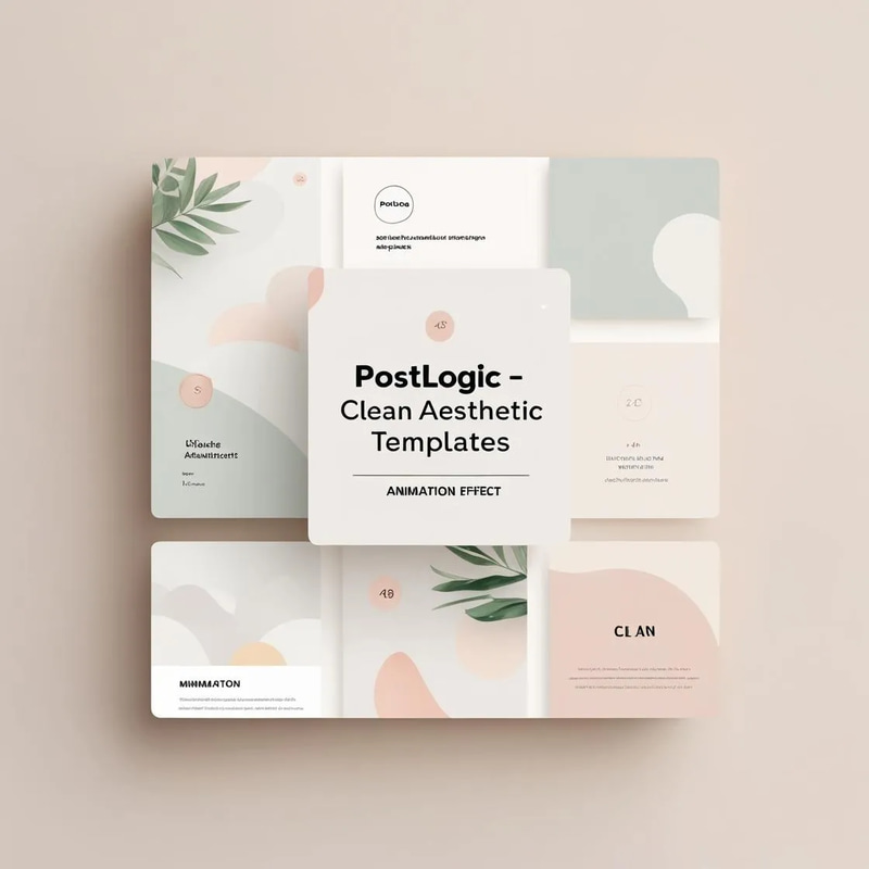 PostLogic Clean Aesthetic Templates - Animated Social Media Designs for Modern Marketers and Creators