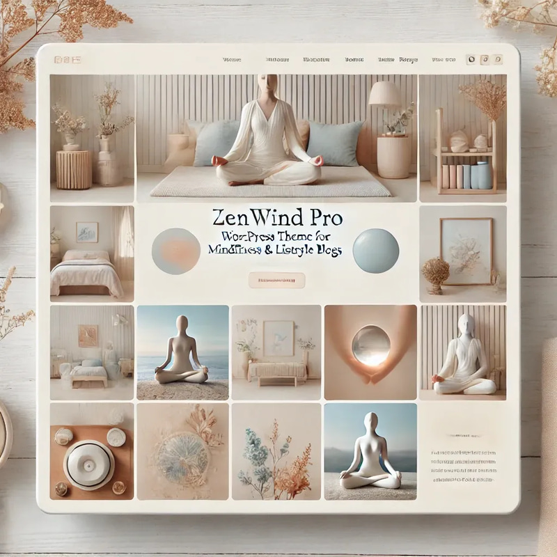 ZenWind Pro - WordPress Theme for Mindfulness and Lifestyle Bloggers Seeking Serenity and Engagement