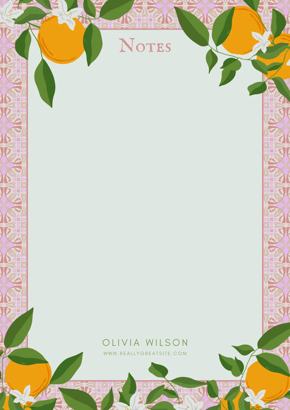 Pink Orange Illustrated Notepad Design - Vibrant Office Forms Template for Professional & Creative Workflows