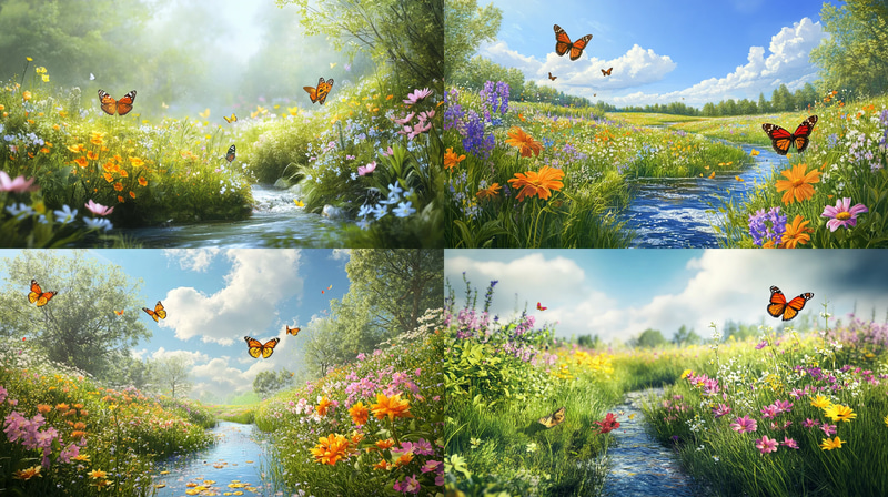 Bloomrift Wildflower Spring Meadow - Digital Seasonal Environment Art for Nature-Inspired Creative Projects