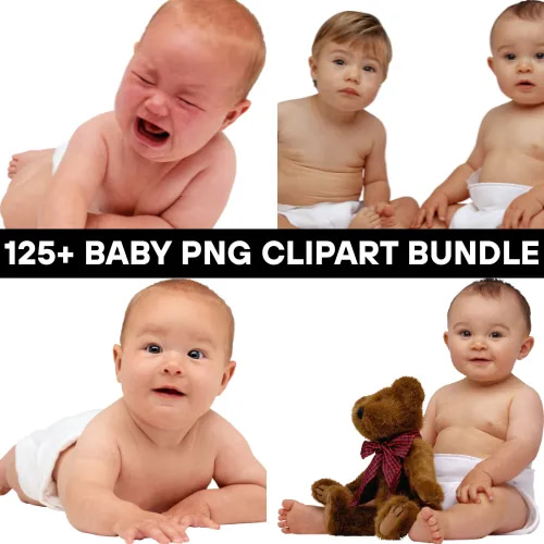 125+ Baby PNG Clipart Bundle - Adorable, Versatile Baby Characters for Creative Designs and Personal & Commercial Use