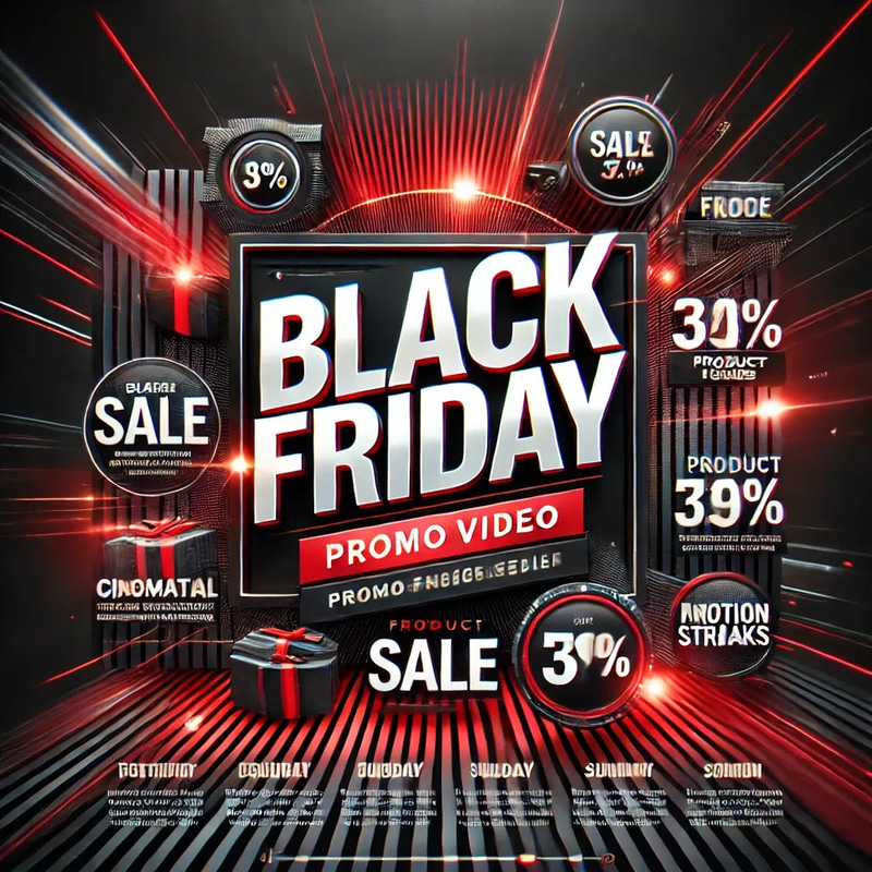 Black Friday Promo Video Template - Cinematic BrandSpark Media Video for Engaging Product Promotions